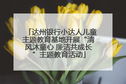 达州银行小达人儿童主题教育基地开展“清风沐童心 廉洁共成长”主题教育活动